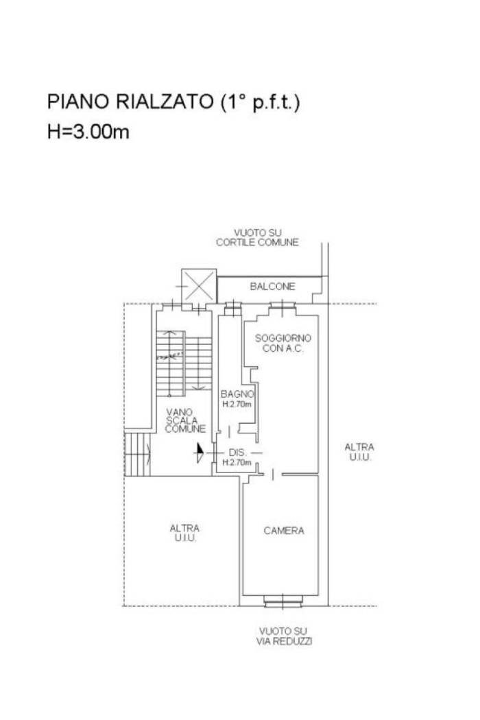 Bilocale via Cesare Reduzzi, 11, Torino (zona Lingotto) - planimetria 1