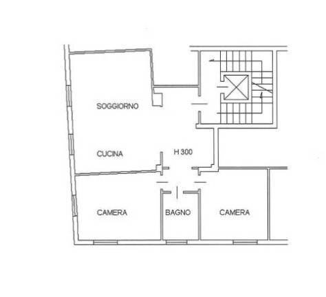 Trilocale strada Matteo Renato Imbriani, Parma (zona Oltretorrente) - planimetria 1