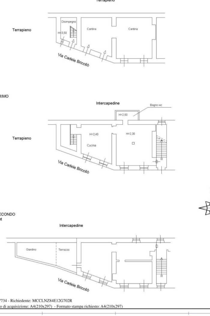 Rustico via Cadelè Bricollo, 68, Serra Riccò - planimetria 1