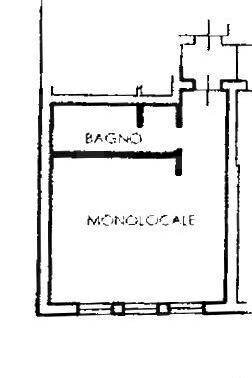 Monolocale via Alessandro Tiarini, Bologna (zona Bolognina) - planimetria 1