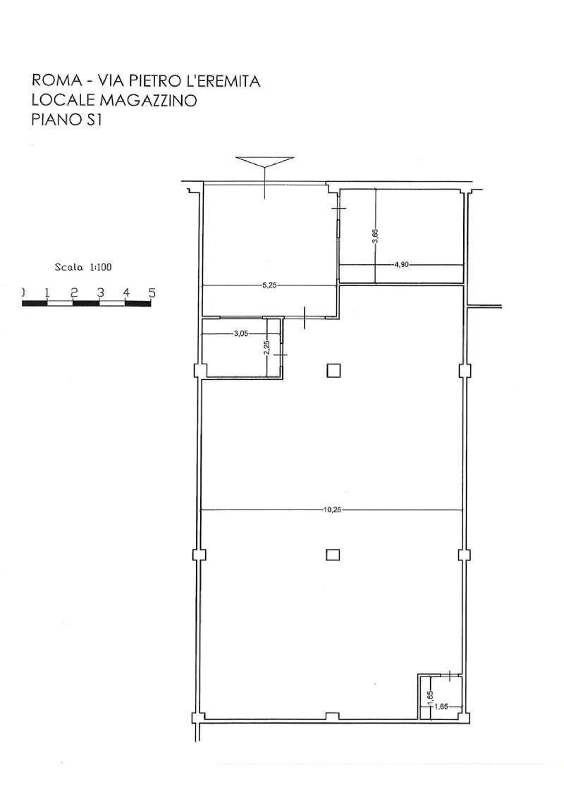 planimetria - Magazzino via pietro l'eremita, Roma - planimetria 1