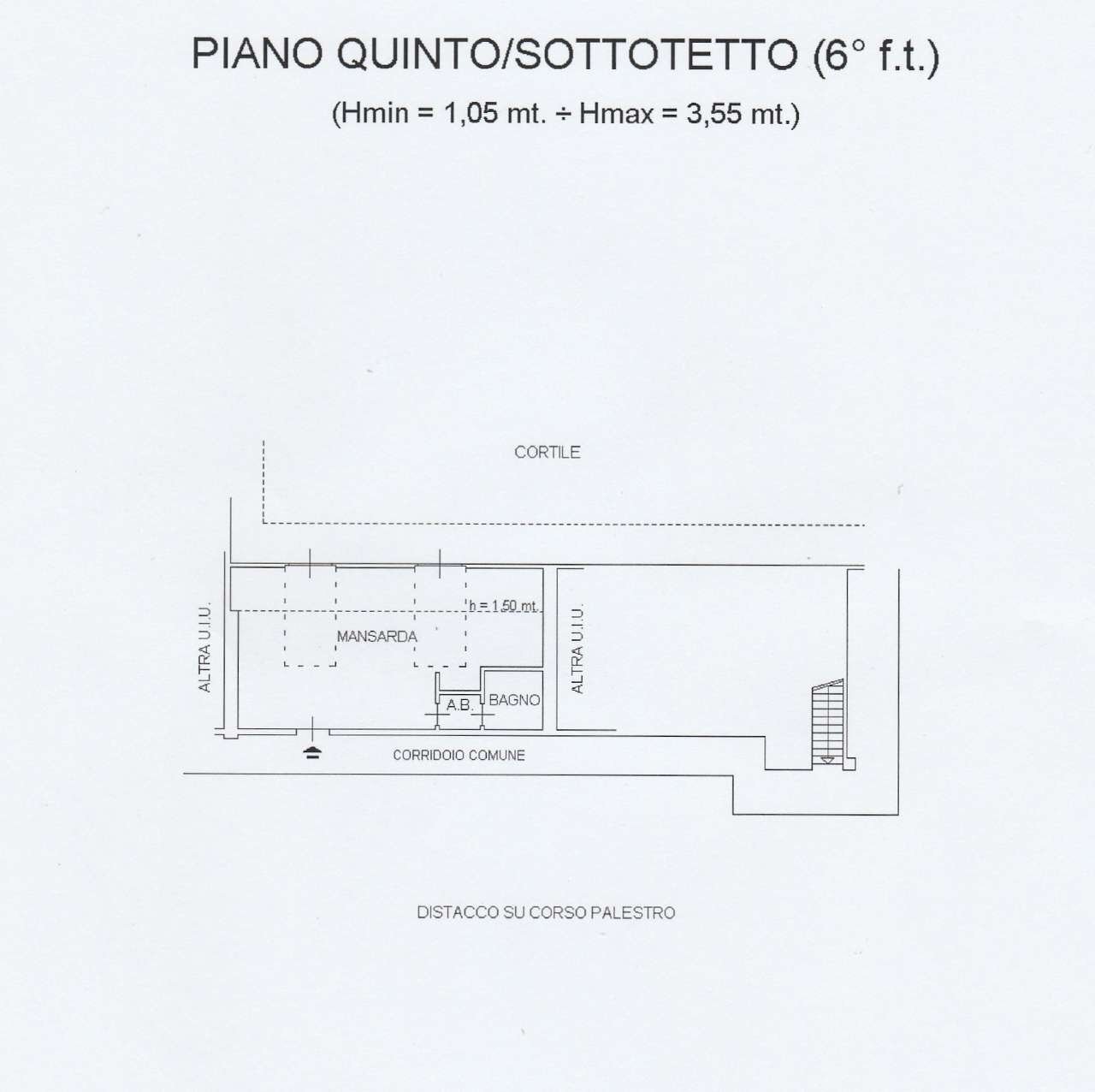 planimetria - Appartamento corso Palestro, 9, Torino (zona Centro) - planimetria 1