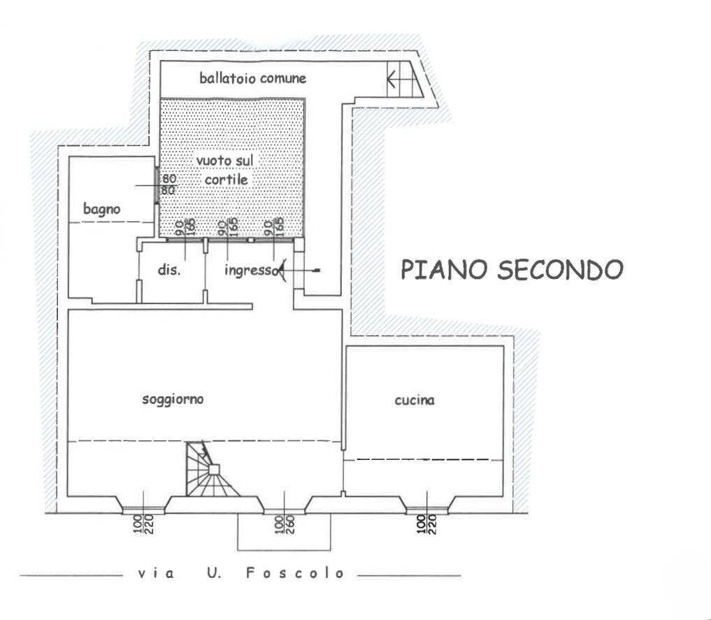 Loft via Ugo Foscolo, 12, Varese - planimetria 1