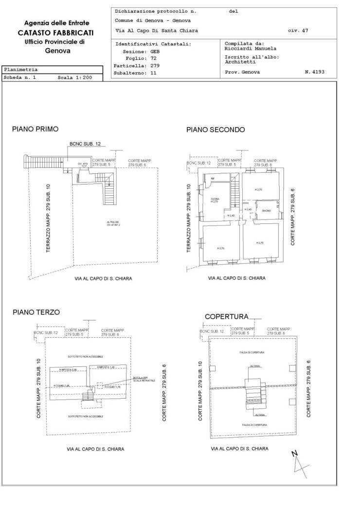 Attico Genova (zona Quarto) - planimetria 1