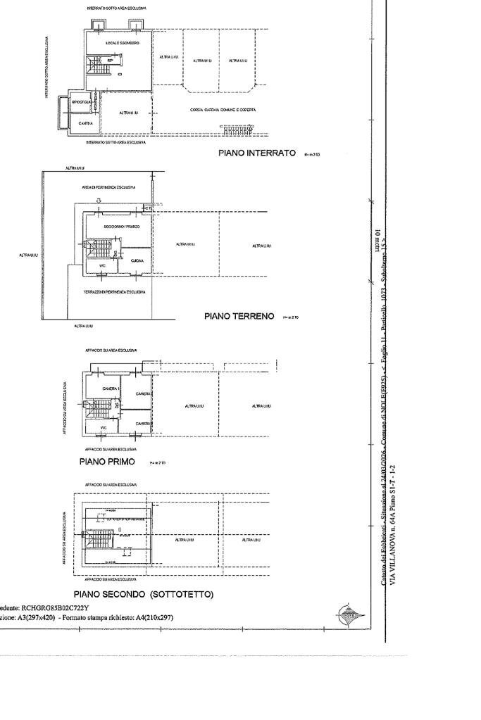 Terraced Villa Via G. Falcone e P. Borsellino, Nole - floor plans 1