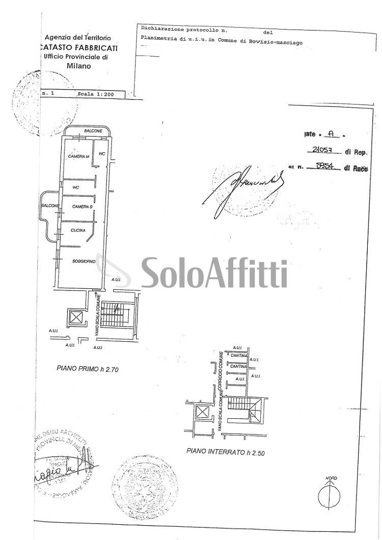 Planimetria - Trilocale Via Montello 7, Bovisio-Masciago - planimetria 1