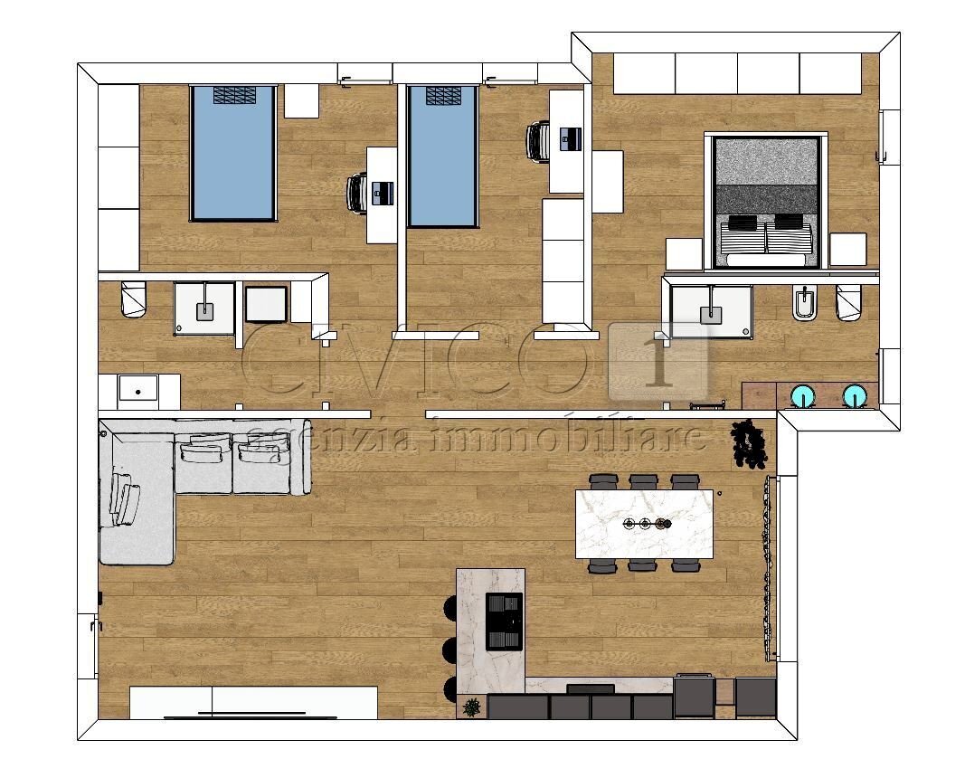 planimetria - Attic Via Giosuè Carducci, Cittadella - floor plans 1