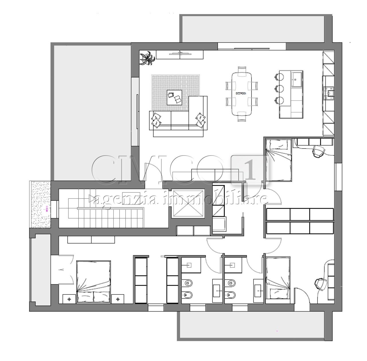 ATTICO!.jpg - Attico Via Sicilia 1, Padova - planimetria 1