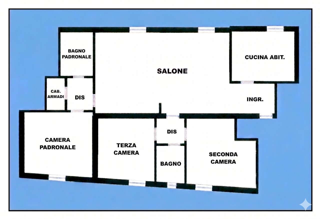 DISEGNO APPARTAMENTO.png - Appartamento Brescia - planimetria 1