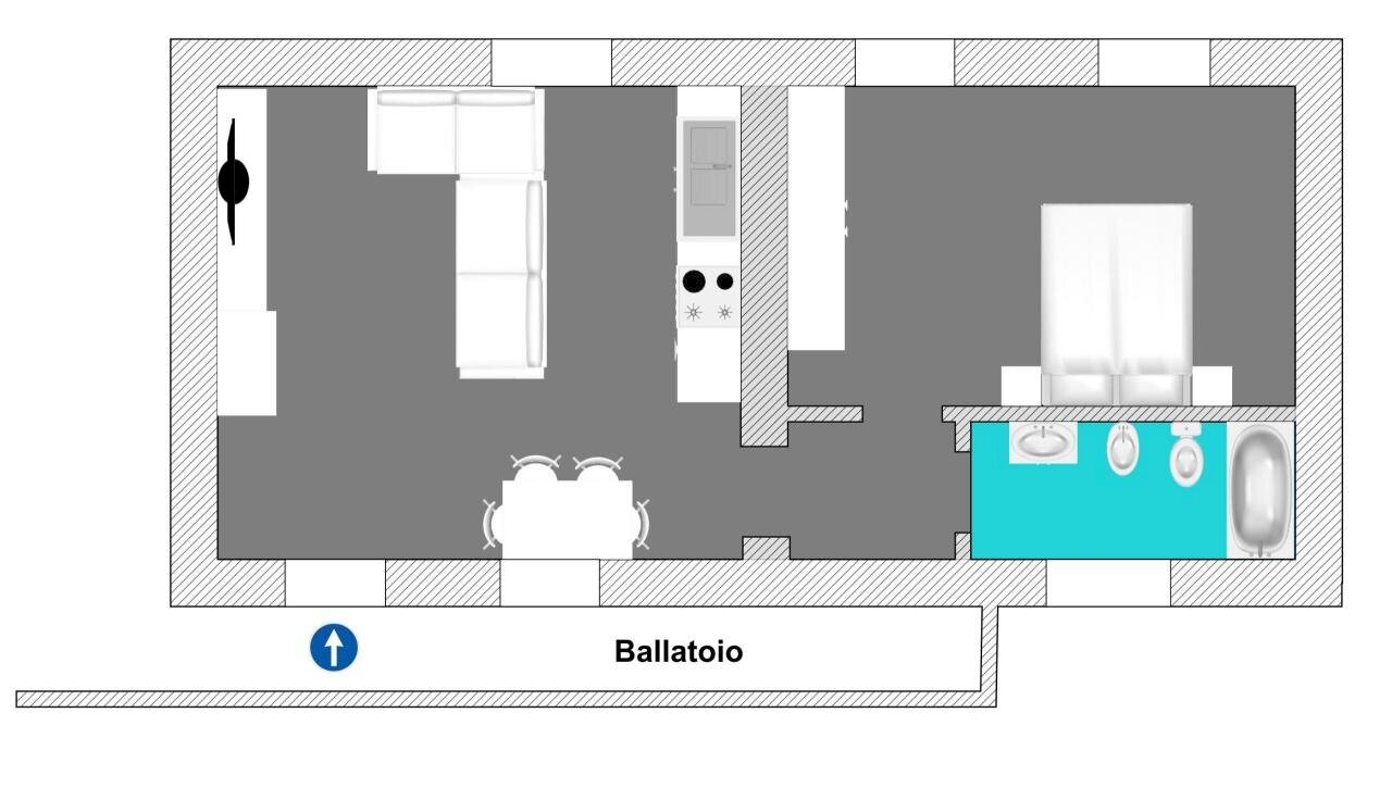 Pianta - Bilocale Via Paolo Castelnovo, Parabiago - planimetria 1