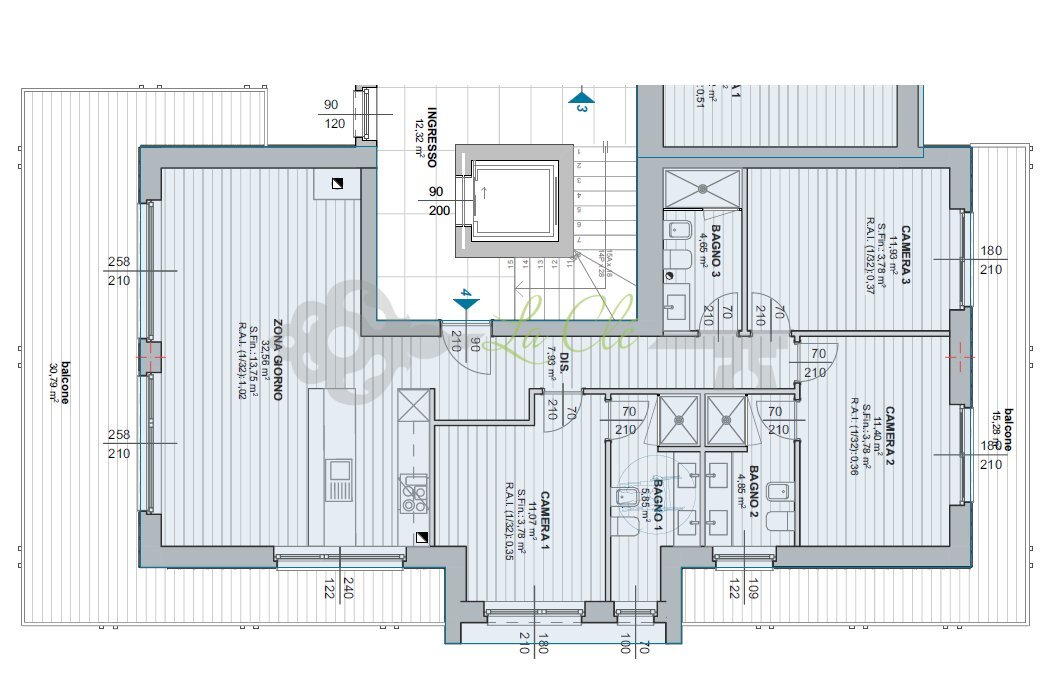 Planimetria - Quadrilocale Courmayeur - foto 2
