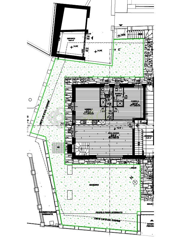 Piantina unita 1 - Three-room apartment Courmayeur - photo 2