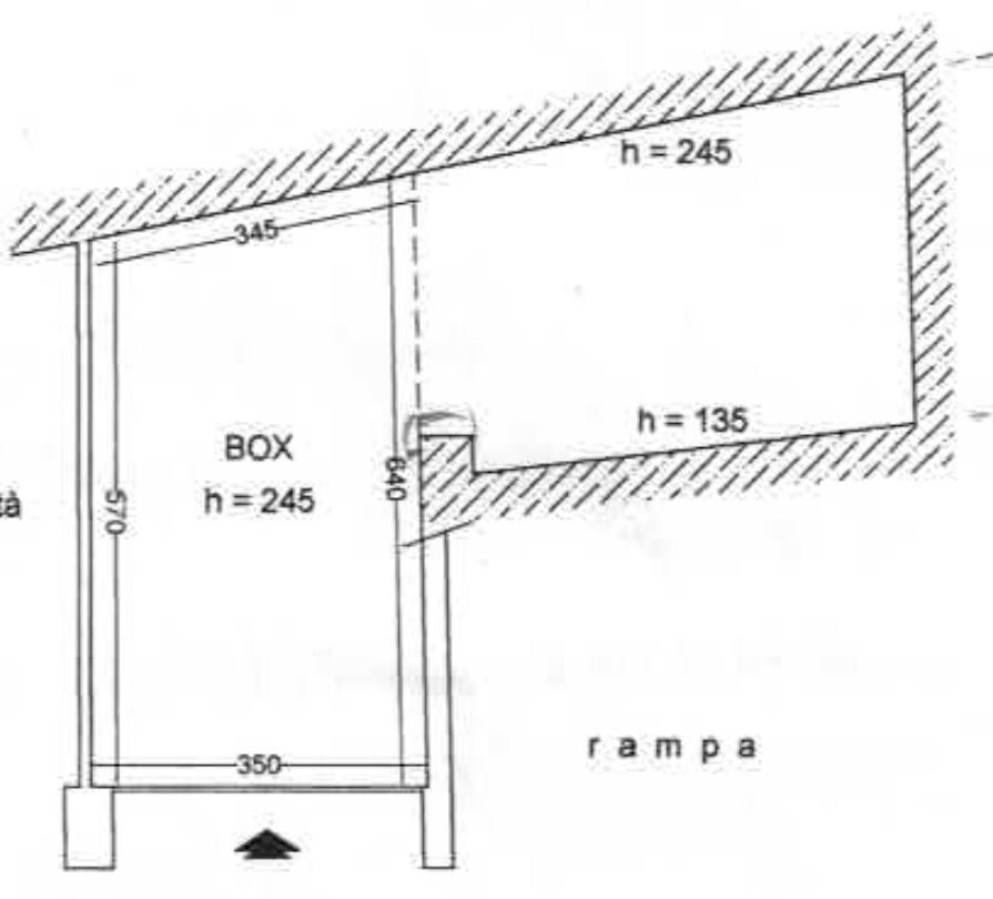 planimetria quotata.JPG - Box Via Antica Romana Occidentale 314, Sestri Levante - planimetria 1