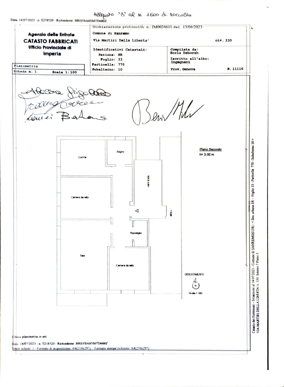 Planimetria_page-0001.jpg - Quadrilocale Via Martiri della Libertà 330, Sanremo - planimetria 1