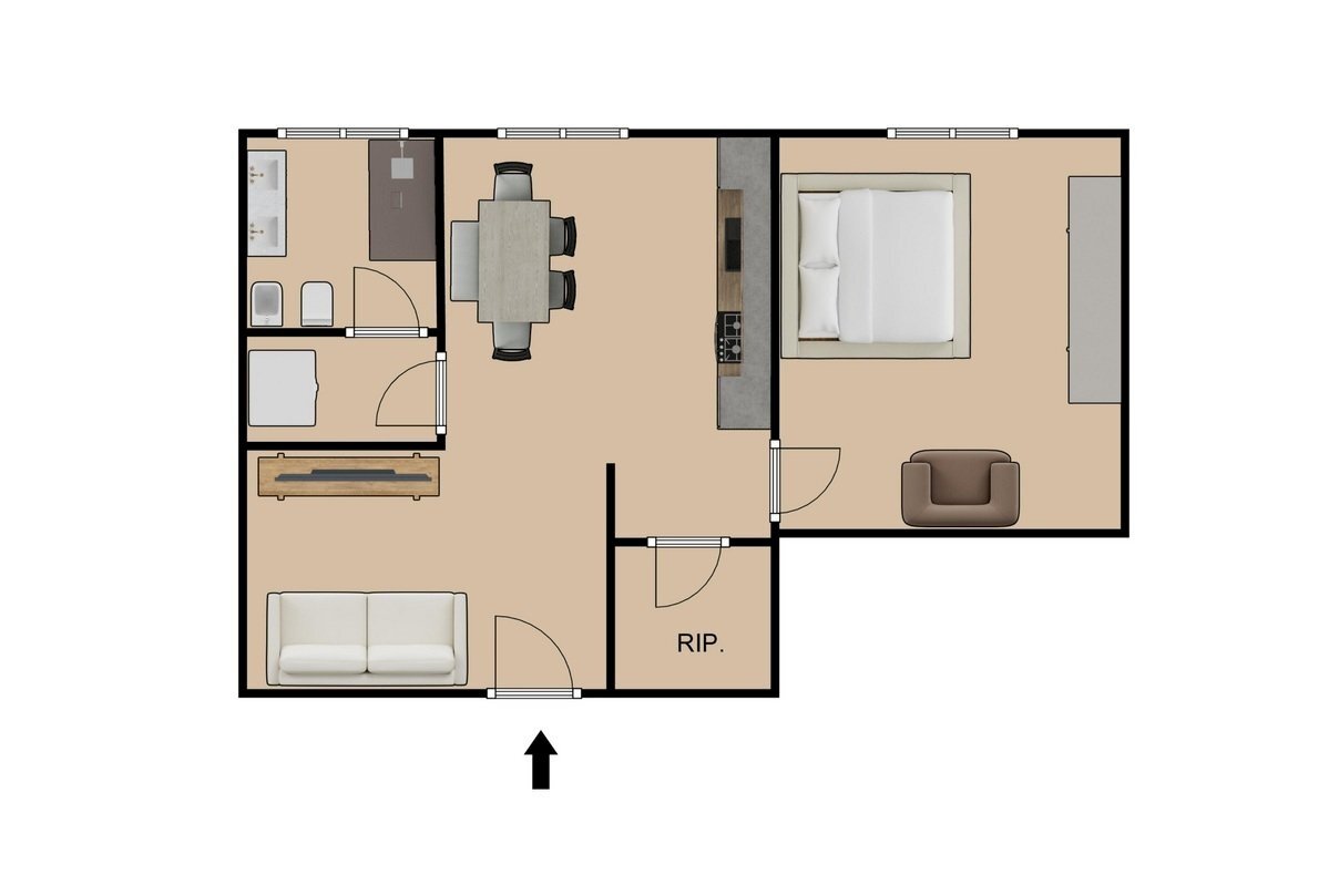 Piantina - Two-room apartment Ceriale - floor plans 1