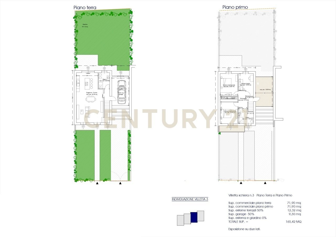 planimetria - Terraced Villa Via Degli Scaligeri snc, Oppeano - floor plans 1