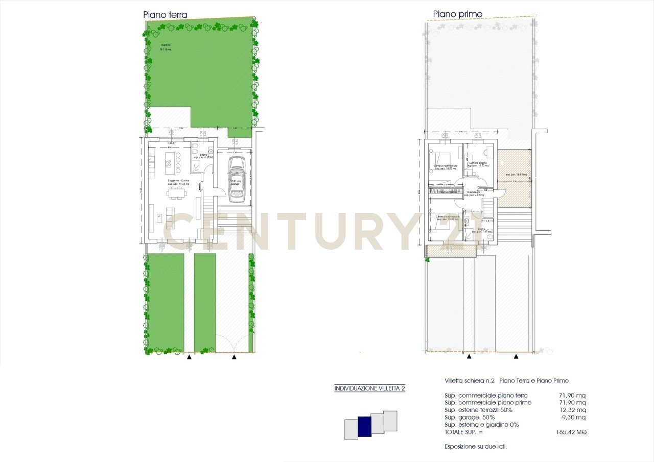 planimetria - Terraced Villa Via Degli Scaligeri snc, Oppeano - floor plans 1