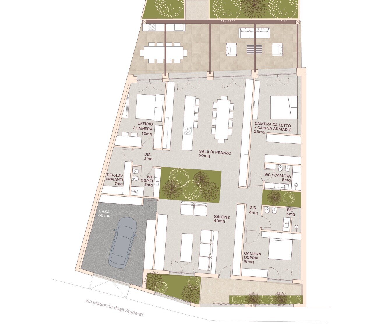 Pianta generale_zoom.jpg - Independent house Via Madonna degli Studenti 14, Lecce - floor plans 1