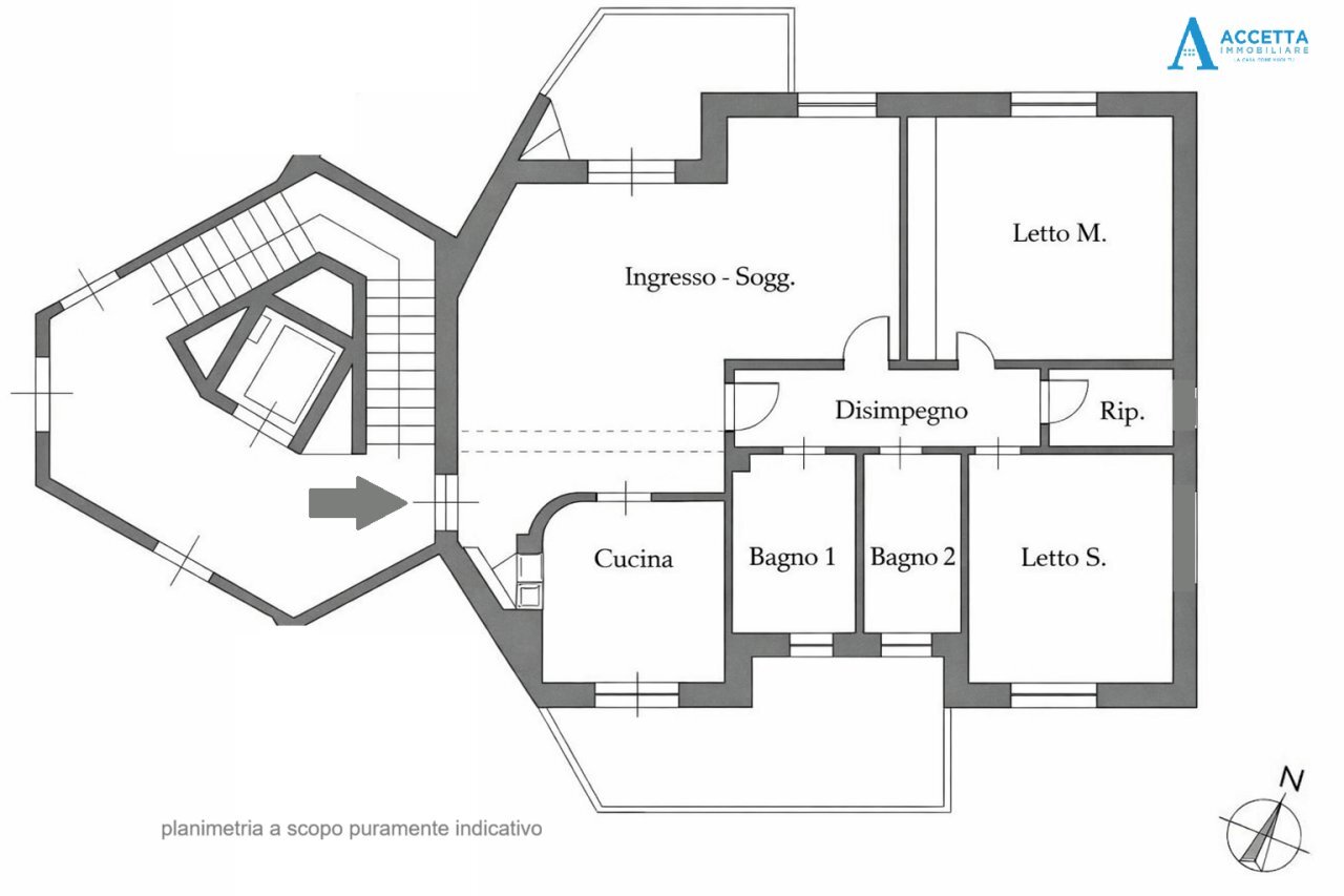 planimetria - Trilocale Via Sciabelle 11, Taranto - planimetria 1