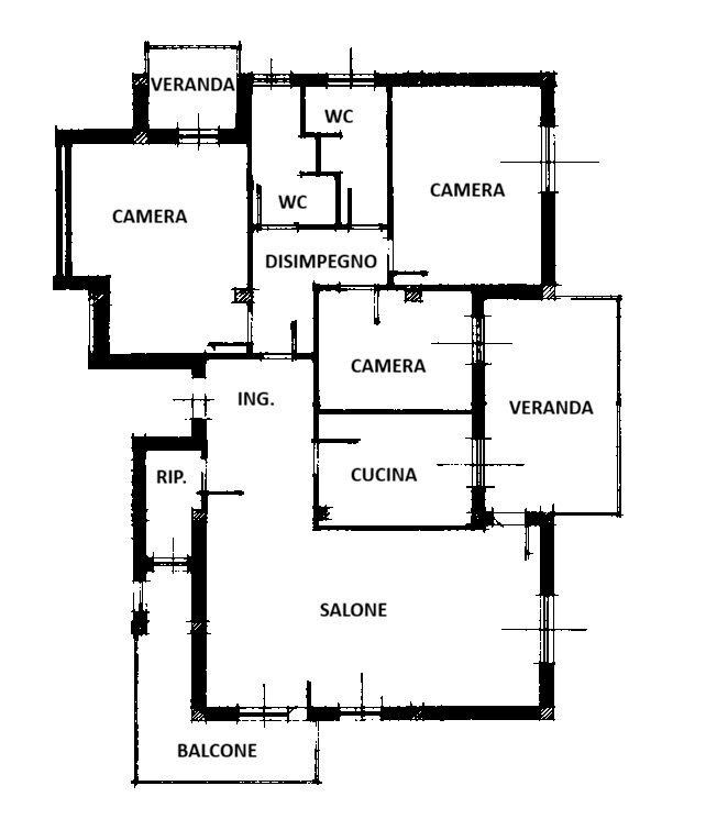 PLN WEB.jpg - Four-room apartment Via Leonardo Da Vinci 1000, Parma (neighborhood San Lazzaro) - floor plans 1