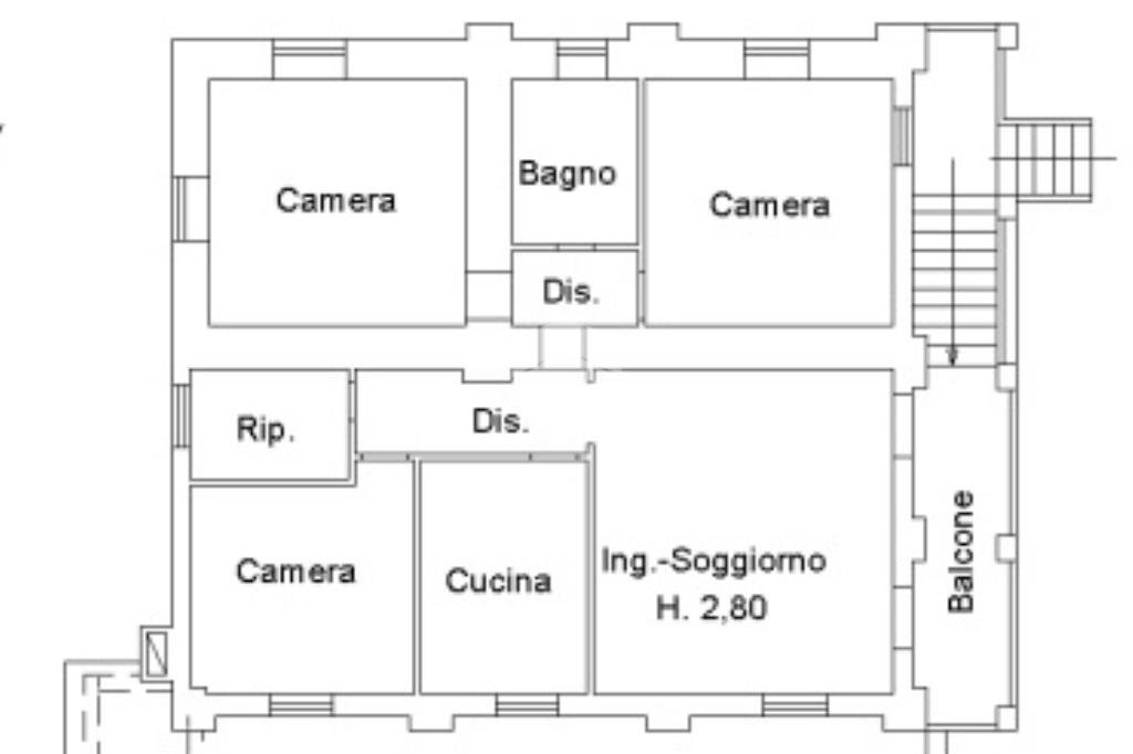 Casa indipendente Str. della Val Bardea, Tizzano Val Parma - planimetria 1