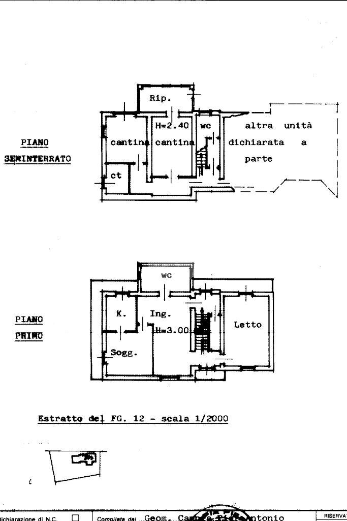 Independent house Via baldichieri, Monale - floor plans 1