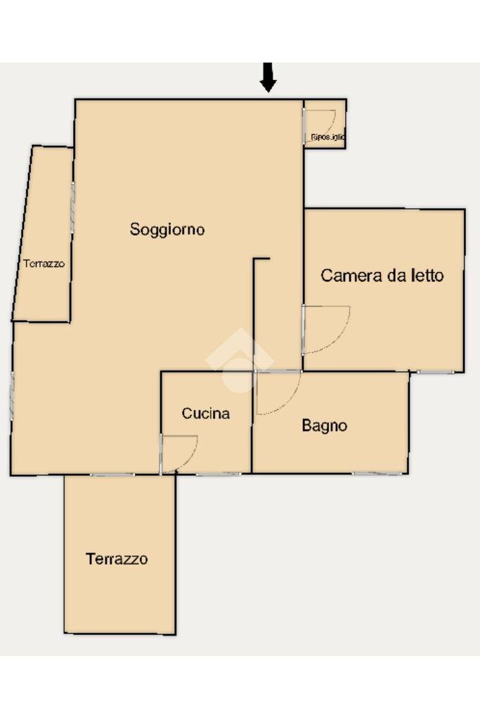 Bilocale Via Giovanni Antonio Amadeo, Milano (zona Città Studi) - planimetria 1