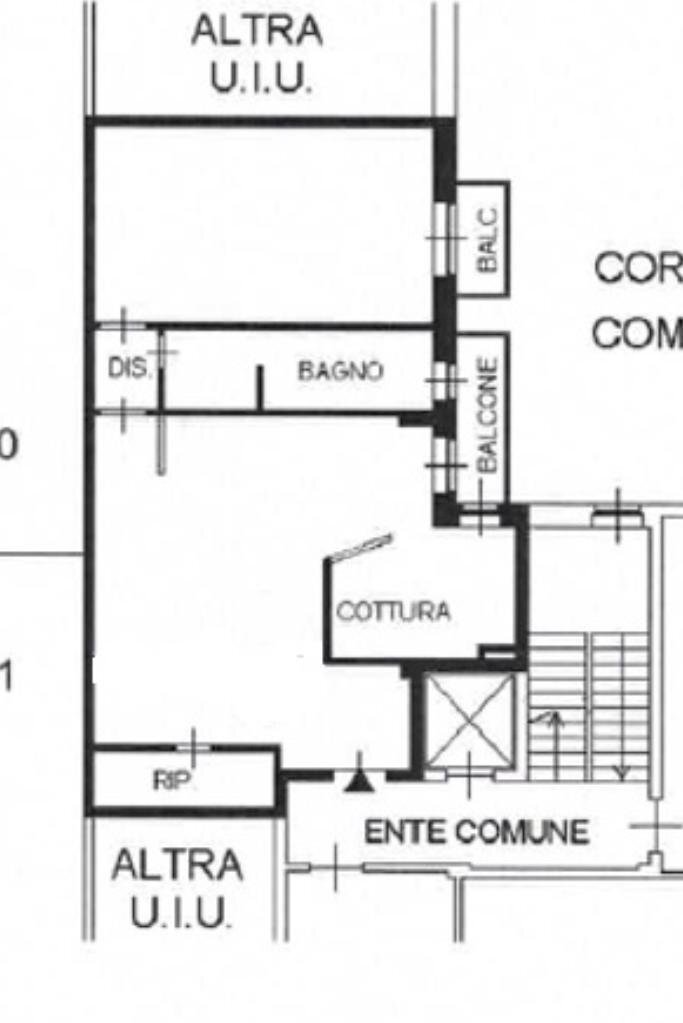 Bilocale Via Popoli Uniti, Milano - planimetria 1