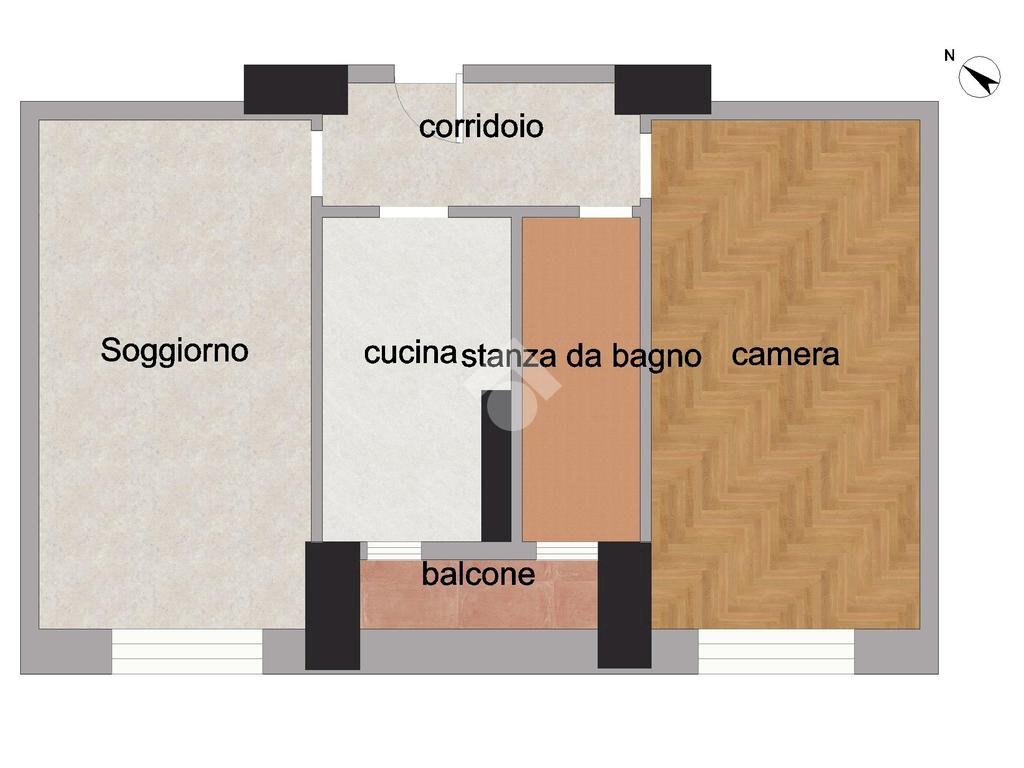 Bilocale Via Mar Nero, Milano - planimetria 1