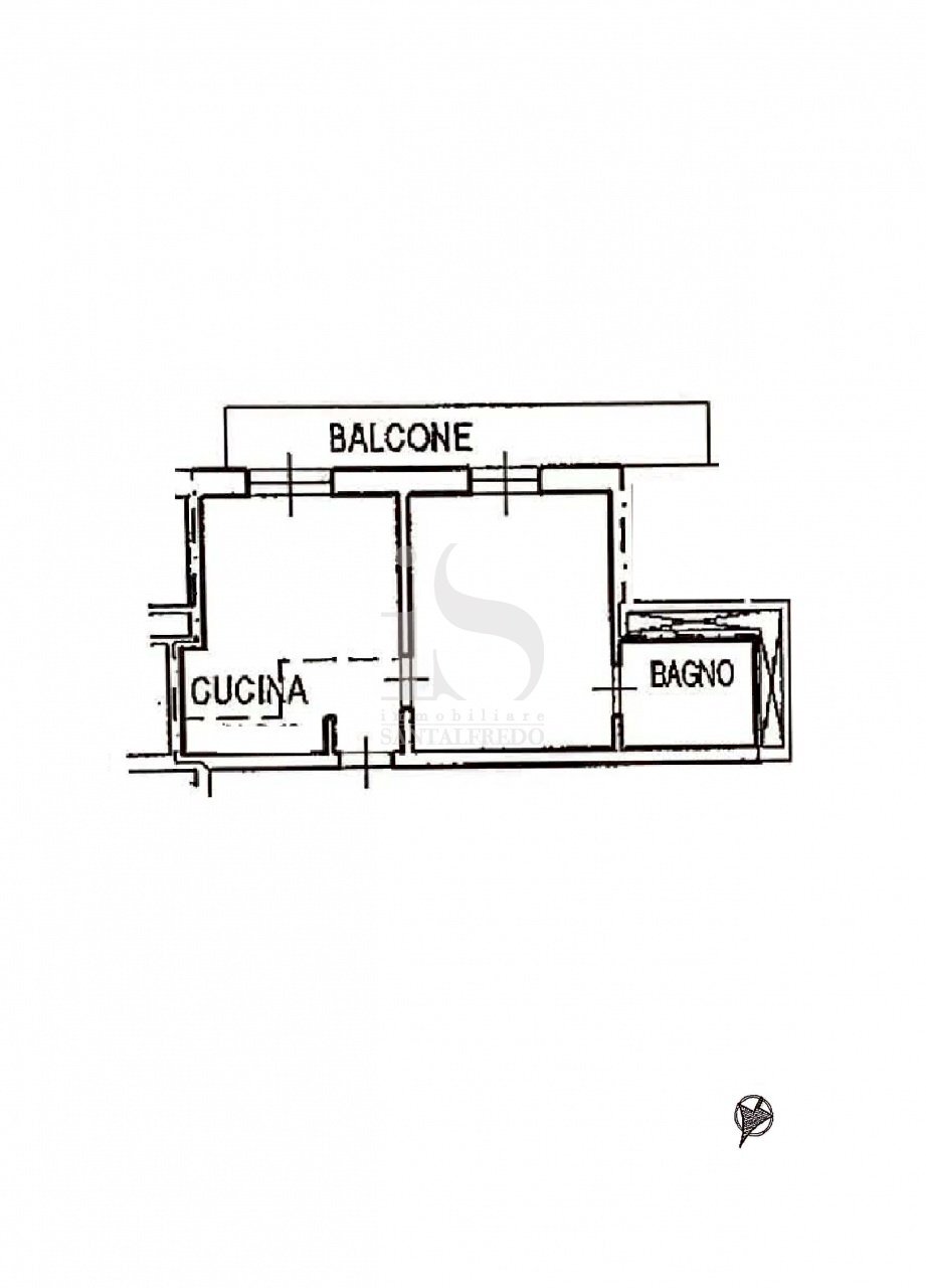 PLANIMETRIA - Monolocale VIA ENRICO COSENZ, 13, Milano (zona Bovisa) - planimetria 1