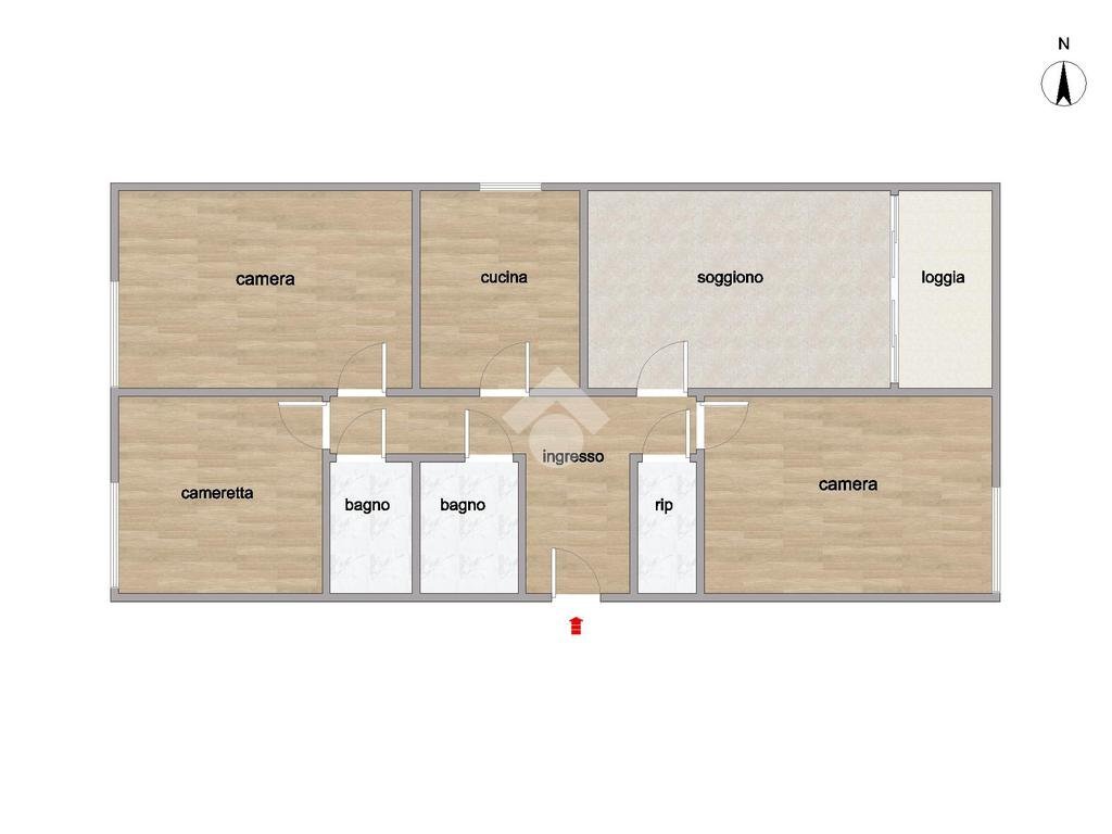 Appartamento Via Tommaso Albinoni, Genova (zona Rivarolo) - planimetria 1