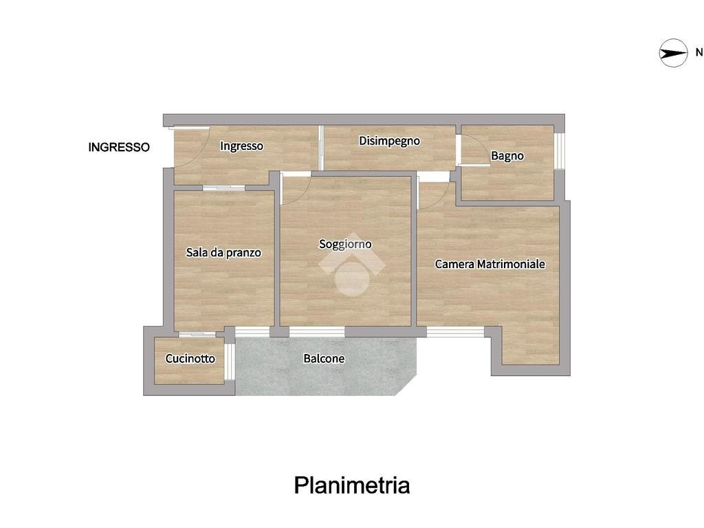 Three-room apartment Via Giuseppe Mazzini, Opera - floor plans 1