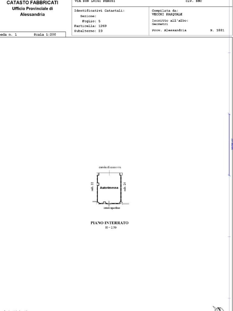 Appartamento Via Don Perosi, Serravalle Scrivia - planimetria 1