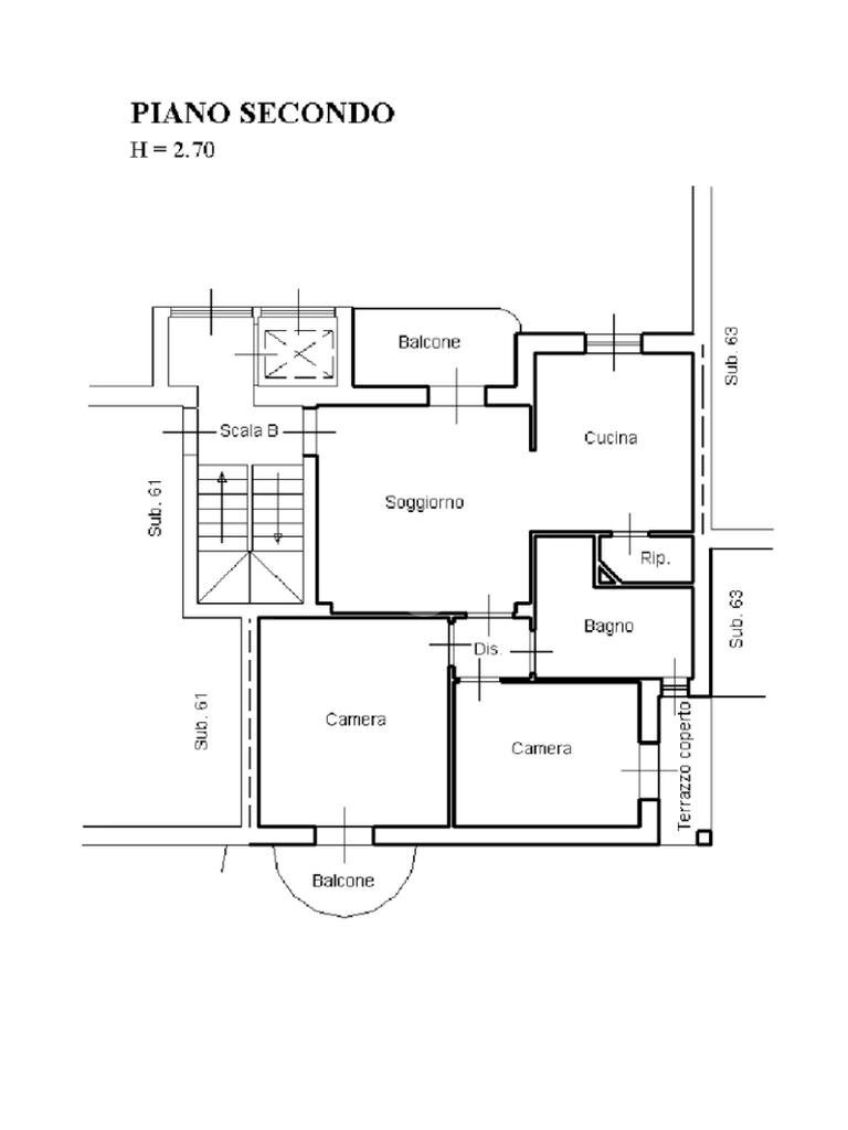 Quadrilocale Via Don Perosi, Serravalle Scrivia - planimetria 1