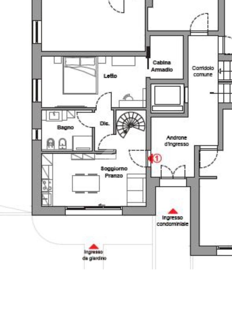 Bilocale via goti, Scandiano - planimetria 1