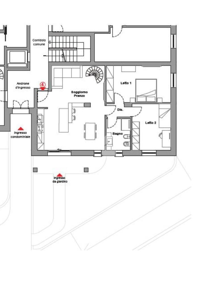 Trilocale via goti, Scandiano - planimetria 1