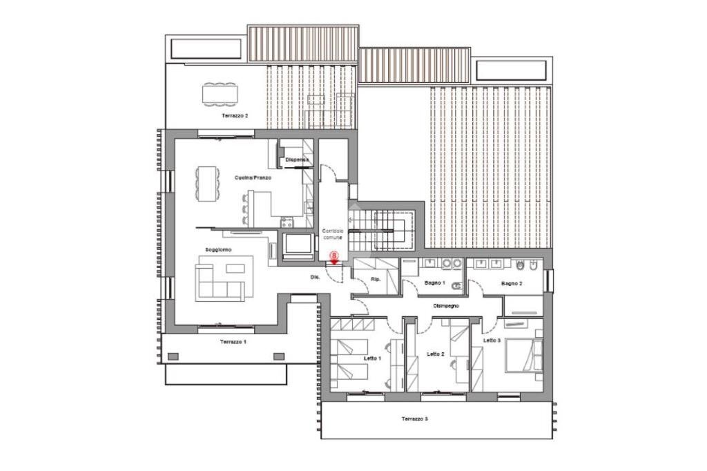 Attico via goti, Scandiano - planimetria 1