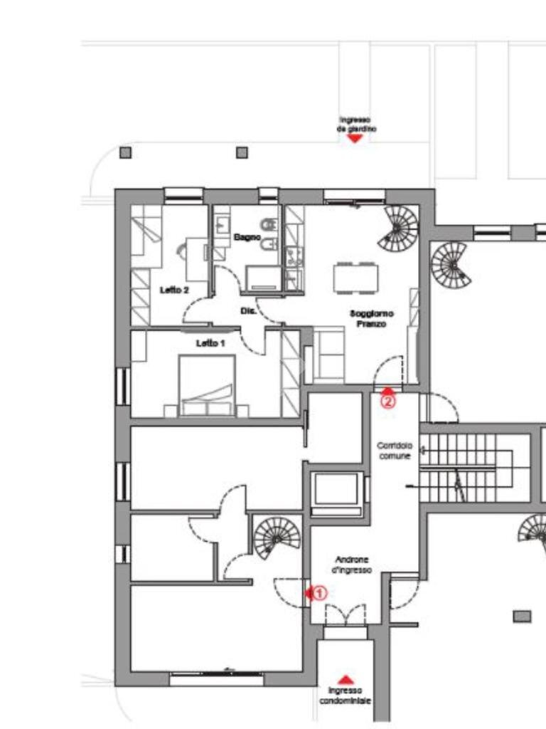 Trilocale via goti, Scandiano - planimetria 1