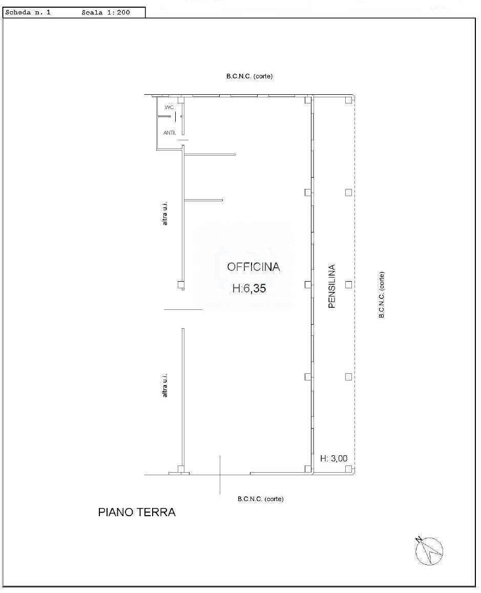 Capannone Via Francesco Luigi Ferrari, Ferrara - planimetria 1