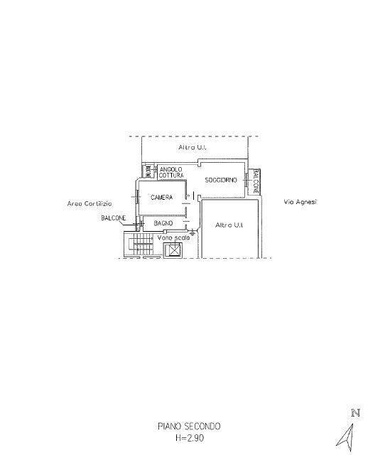 Foto 18 - Bilocale Via Gaetana Agnesi, Milano - planimetria 1