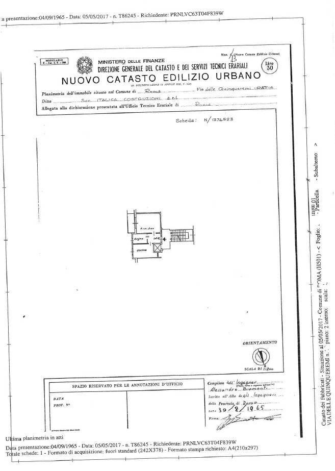 Foto 23 - Two-room apartment via Quinqueremi, Roma - floor plans 1