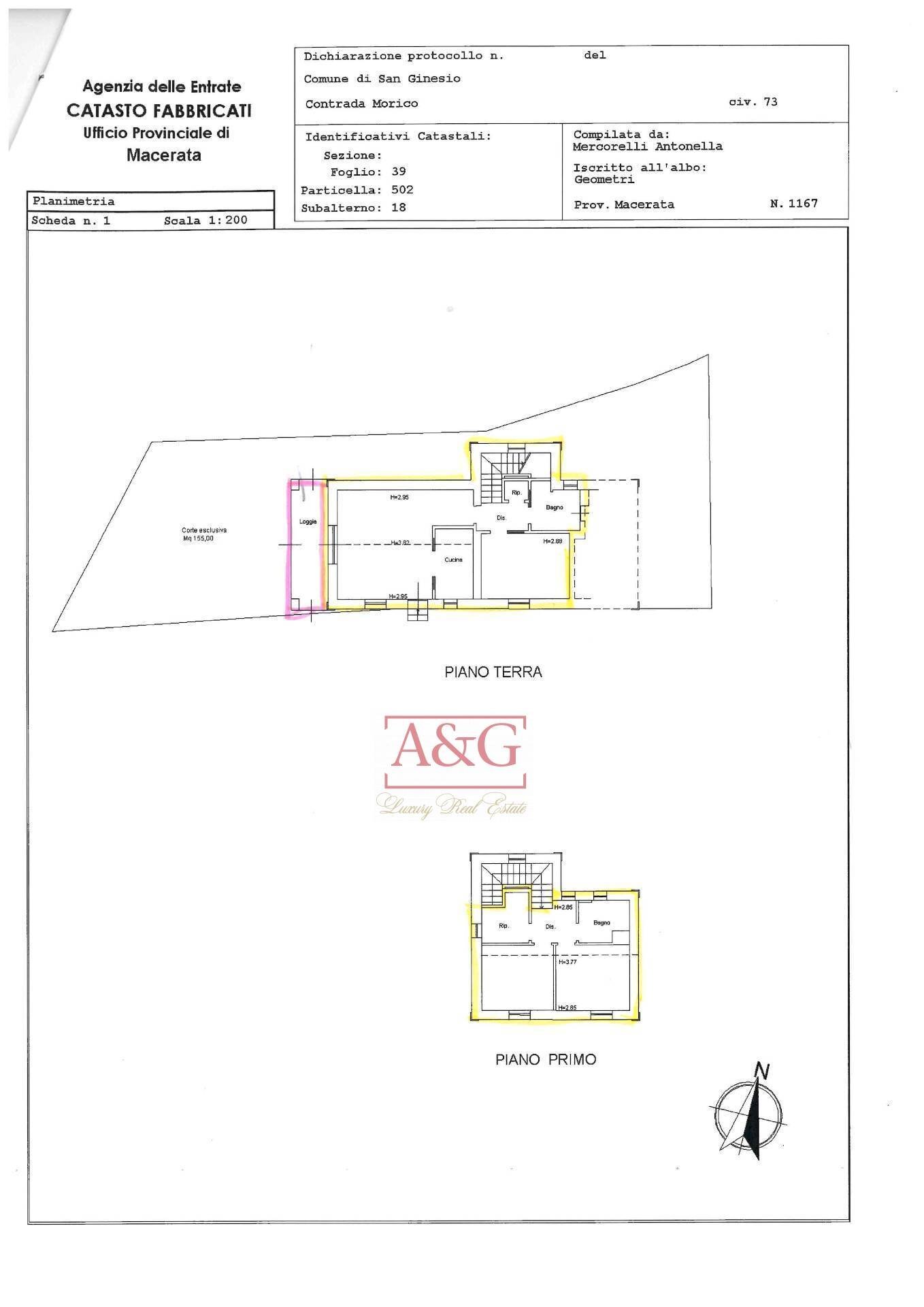 Foto 31 - Rustico Contrada Morico
 
73, San Ginesio - planimetria 1