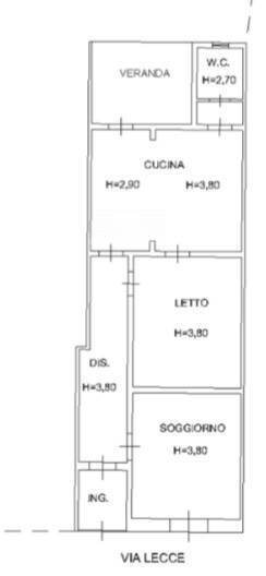 Foto 56 - Casa indipendente via Lecce
 
98, San Pietro Vernotico - planimetria 1