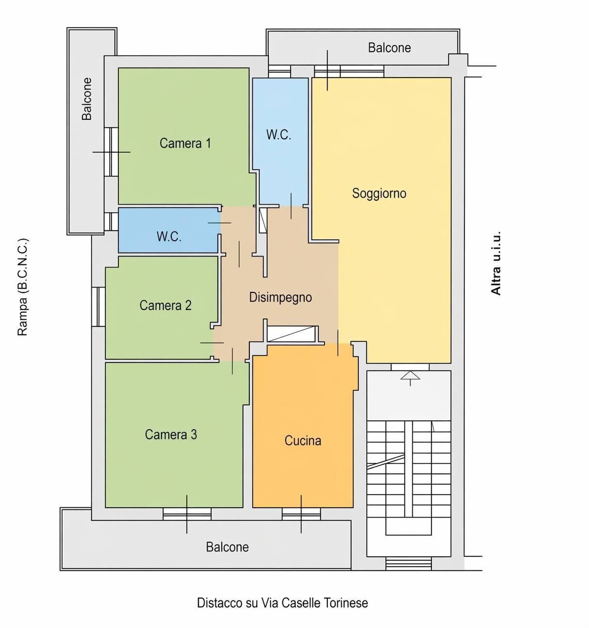 Foto 17 - Appartamento Via Caselle Torinese
 
77, Roma - planimetria 1