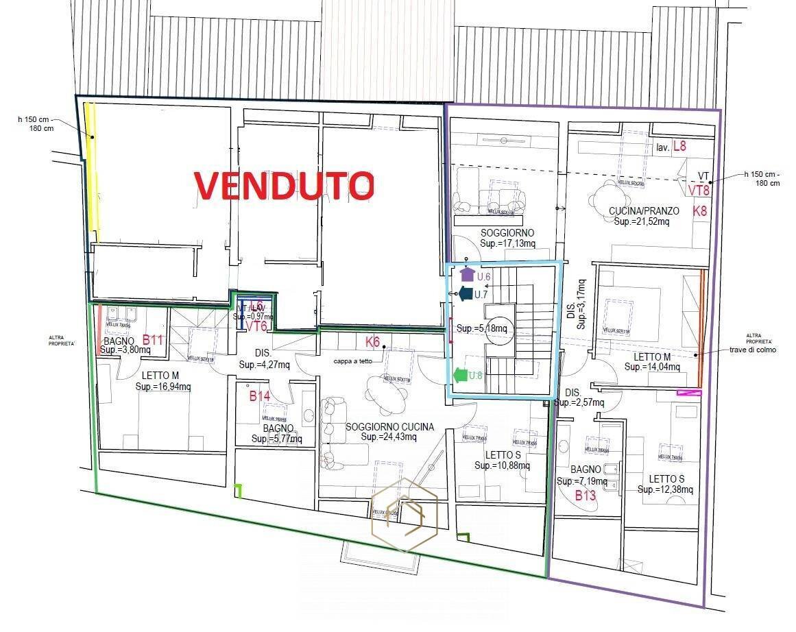 Foto 2 - Appartamento Via Venti Settembre, Ferrara - planimetria 1
