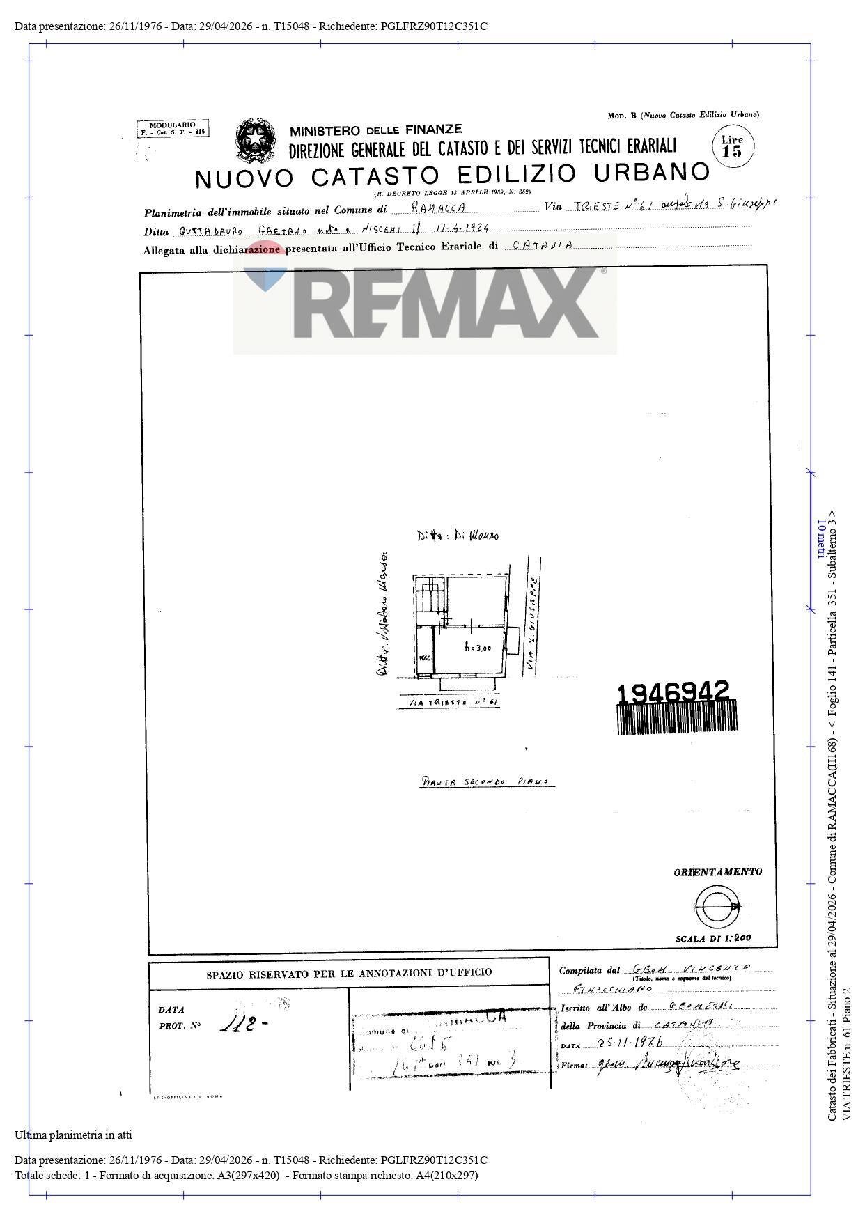 Pianta 2D - Casa semi indipendente VIA TRIESTE
 
61/63, Ramacca - planimetria 1