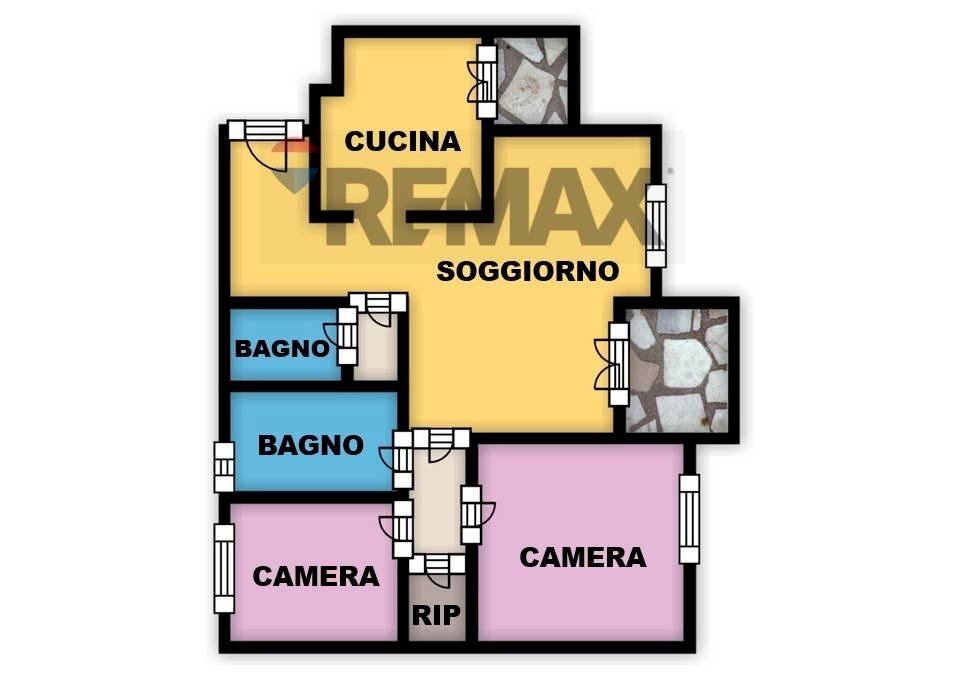 Pianta 2D - Trilocale via Fosse Ardeatine
 
12, Senago - planimetria 1