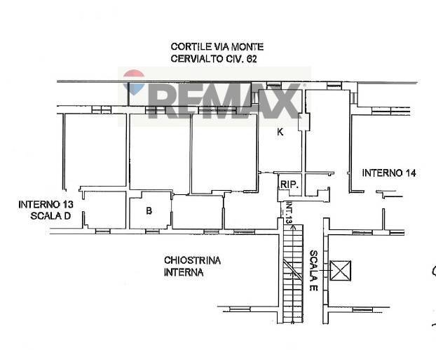 Pianta 2D - Two-room apartment Via Monte Cervialto
 
82, Roma - floor plans 1