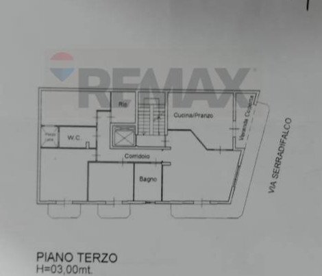 Pianta 2D - Appartamento via Serradifalco
 
22, Bagheria - planimetria 1