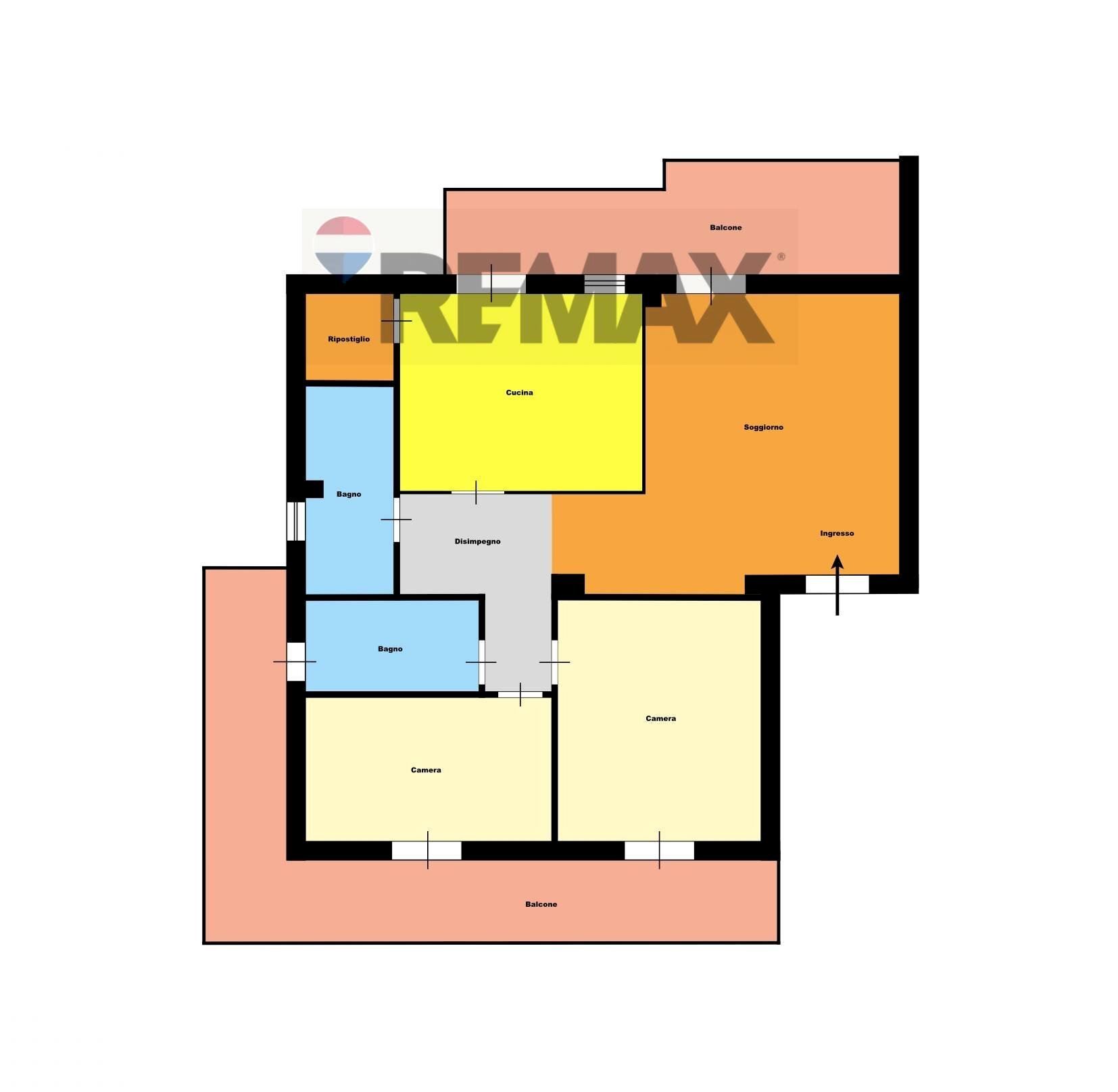 Pianta 2D - Trilocale FRANCESCO CRISPI
 
10, Mugnano di Napoli - planimetria 1